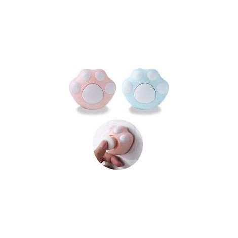 Niedliche Bademantel- und Handtuchhaken in Katzenpfotenform, multifunktional, aus ABS, große Bademantelhaken, 2er-Set (rosa, hellblau) - Crezuo