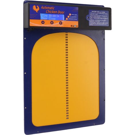 Porte de poulailler automatique à énergie solaire avec minuterie, étanche IP45, en aluminium, pour la maison et la ferme, bleu saphir (1/5)