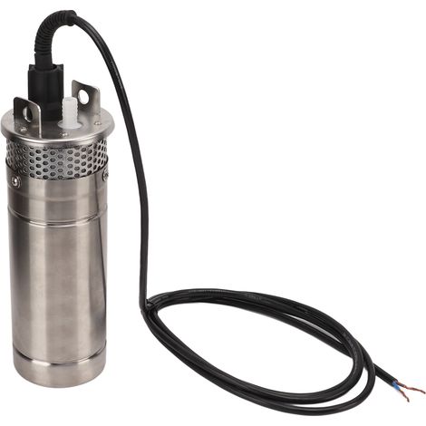 Tiefbrunnen-Tauchpumpe, hohe Förderleistung, solarbetrieben, Edelstahlgehäuse, 1/2-Zoll-Kupferspule, 120-W-Gleichstrommotor (12 V, 10 A) (1/5)