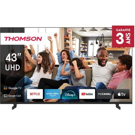 Thomson 43UG4S14 - LED-Fernseher 43” (109 cm) - 4K UHD - Google TV - 2xHDMI 2.0 + 2x HDMI 2.1 - WiFi