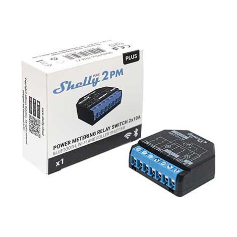 Shelly Plus 2PM interruttore relè WiFi intelligente 2Ch 10A contatto pulito con misurazione della potenza