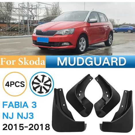 4x Nouvelle mise à niveau pour Skoda Fabia 2015-2018 Stänkskydd Stänkskydd Fender Stänkskydd Bilskydd Auto Styline