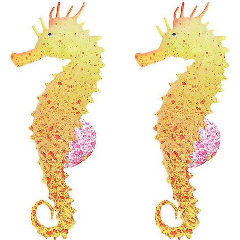 Lot de 2 décorations pour aquarium, hippocampe (1/3)