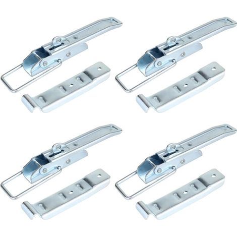 4pcs Large Trailer Latch with Lock 210mm Galvanized Eccentric Latch Trailer Side Fastener Anti-corrosion Locking Latch Buckle Lock, Trailer-Car Accessory (1/5)