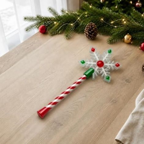 Bacchetta Magica Luminosa per Albero di Natale – Decorazione Elegante e Giocattolo Illuminante Sicuro per Interni, Design Festivo per Creare Atmosfera Incantata in Casa (1/5)