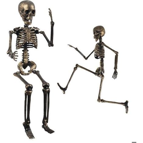 Squelette Articulé - P'TIT CLOWN - 23569 - 40 cm - Effet Bronze Vieilli - Décoration Halloween (1/3)