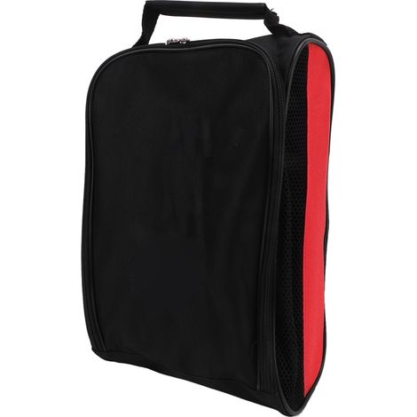 Sac à chaussures de golf Dominant 1, sac de transport pour équipement sportif, sac de rangement de voyage pour le golf avec ventilation pour une utilisation en extérieur (noir et rouge) (1/5)