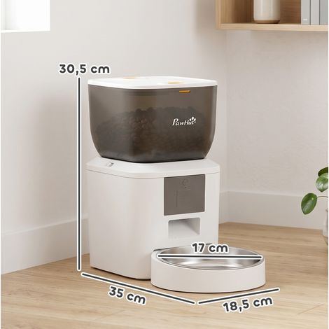 Distributeur automatique de nourriture pour chat 4L avec WiFi 2,4G, contrôle par application et enregistrement vocal 10s (1/5)