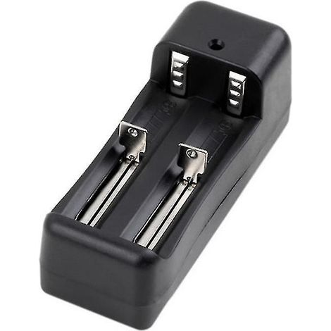 Universelles Ladegerät für 18650-Akkus (1 oder 2 Steckplätze), 3,7 V 500 mA Adapter mit intelligenter Abschaltfunktion und integriertem EU/US-Stecker für wiederaufladbare 18650EU-Akkus. (1/5)