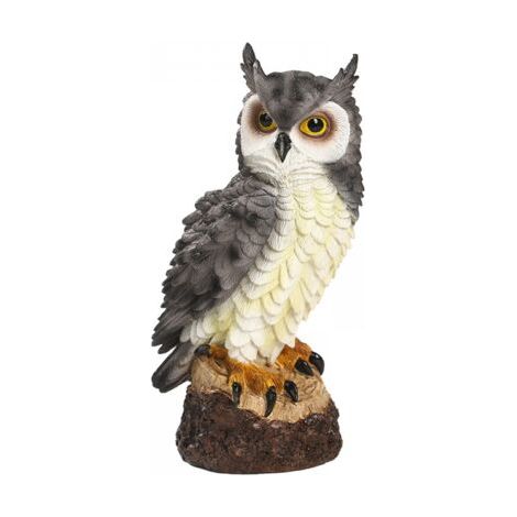 Décoration de jardin hibou - Cadeaux de jardinage pour femmes - Collection de hiboux en résine - Statues d'animaux d'extérieur - Anti-pigeons (1/5)