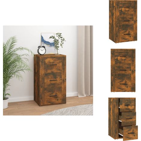 Sideboard Räuchereiche 40x33x70 cm Holzwerkstoff - Schreibtisch - Wohnzimmermöbel - Sideboard - Regal - Holzmöbel (1/5)