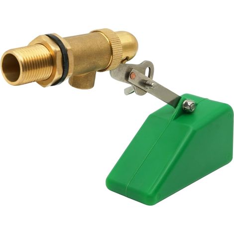 Valve en Laiton de 1,27 Cm Avec Flotteur en Plastique Avec Bras RéGlable - Robinet à Boisseau SphéRique à Remplissage Automatique pour Fontaines de RéServoir D'Eau, BéTail, Abreuvoir (1/5)