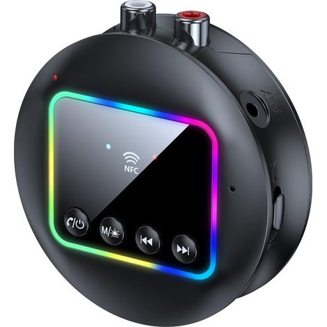 Ricevitore Bluetooth 5.4 per Hi-Fi, adattatore audio NFC con connettori RCA e jack da 3,5 mm, trasmettitore e ricevitore 2 in 1 per stereo domestico, altoparlanti, auto e TV. (1/5)