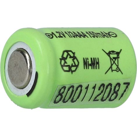 vhbw Akku Ersatz für 1/3AAA für Modellbau (150mAh, 1,2V, NiMH)