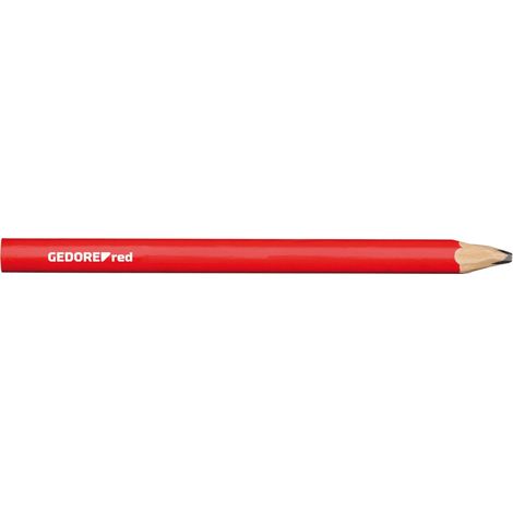 Gedore RED 3301432 Handwerker Bleistift L.175mm oval rot 12Stk. Bau-Bleistift (1/2)