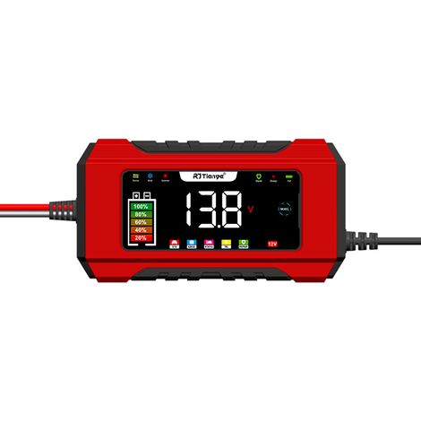 Chargeur intelligent 12V 6A - Désulfation et maintien de charge. Compatible voitures, camions, motos, tondeuses et bateaux. Entretien complet des batteries 12V (1/5)