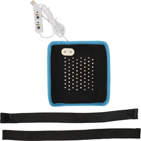 Lot de 2 Coussin de Physiothérapie Prostatique à Lumière Infrarouge 72 LED, Stimulation Circulatoire, Traitement Thermique pour Ventre, Taille, Cou, Bleu (1/5)