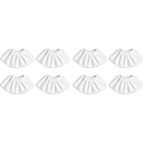 Lot de 8 lingettes de nettoyage pour vitres, housses et tampons pour nettoyant pour vitres et sols compatibles avec les nettoyeurs vapeur Kärcher SC1, SC2, SC3 et SC4. (1/5)