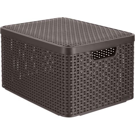 30L Curver Style Behälter mit Deckel, braun