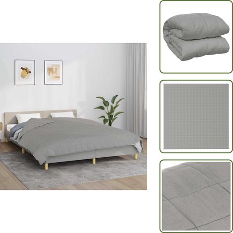 Gewichtsdecke Grau 200x200 cm 13 kg Stoff - Gewichtsdecke - Schlafhilfe - Bettdach - Dekke - Daunendecke Alternative (1/5)