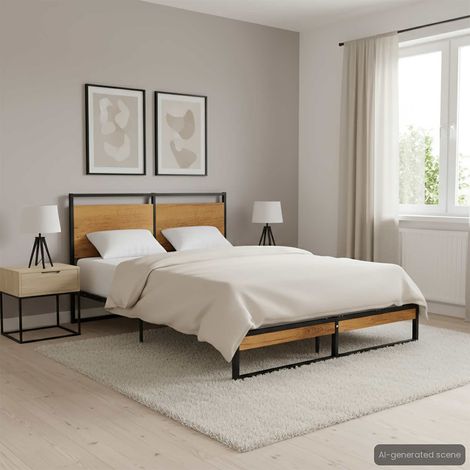 vidaXL Estructura de cama sin colchón metal 120x200 cm (1/5)
