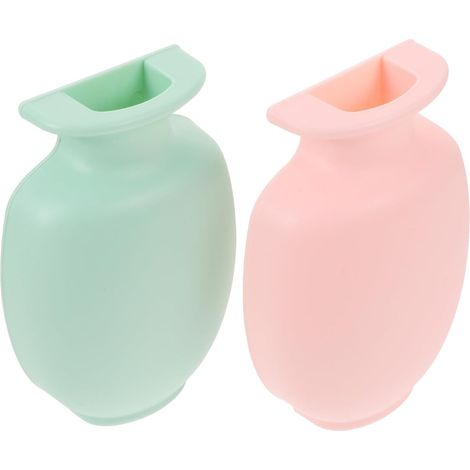ibasenice Lot de 2 mini vases suspendus en silicone pour plantes et fleurs, décorations murales (1/5)
