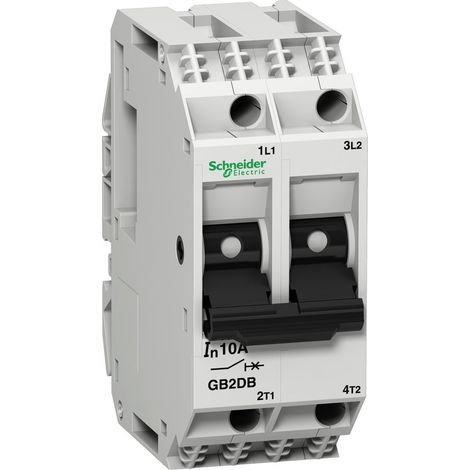 Disyuntor MAGTER 2P 8A con protección térmica y doble polo.