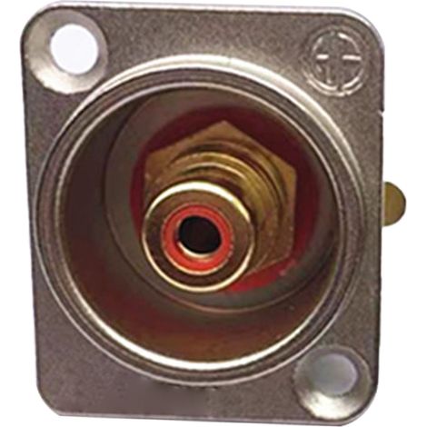 Connecteur RCA femelle à souder, adaptateur pour panneau, borne de soudure AV, noyau rouge, pour TV audio console de jeu (1/5)