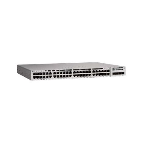 Switch di Rete Cisco Catalyst 9200L da 48 Porte con PoE Parziale, 4 Porte Gigabit Ethernet, Modello NW Essentials