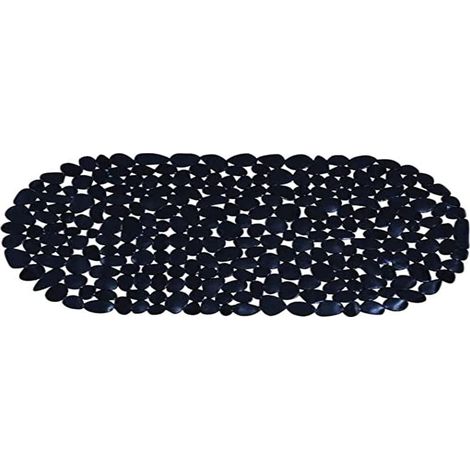 1 Tapis De Bain PVC 68x35 Cm Surface Antidérapante Ventouses Noires Pour Salle De Bain (1/3)