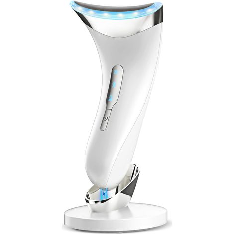 Appareil Massage Visage Anti Rides: Masseur Facial Double Menton de Beauté Electrique avec Lifting EMS Massage Thermique à 45℃ - 3 Modes LED Appareil de Beauté - Raffermissement du Visage et du Cou (1/5)