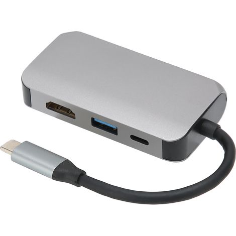 Station d'accueil USB-C 4K HDMI avec charge PD, ports USB 3.0 et VGA - Hub universel pour PC portable (1/5)