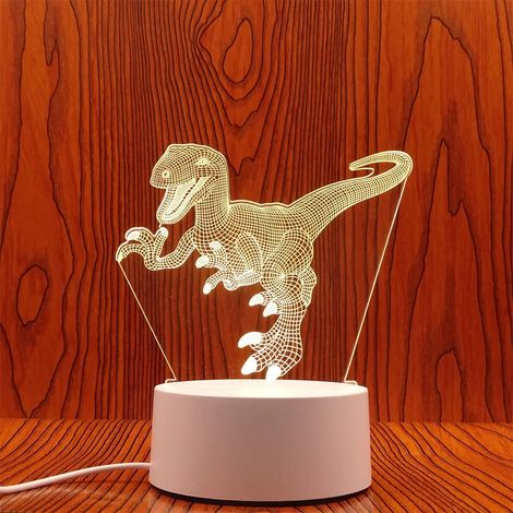 Veilleuse LED 3D créative (lumière chaude), lampe décorative pour la maison