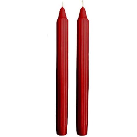 CERERIA DI GIORGIO Candele decorative scanalate Bordeaux 25 cm 2 pz (1/5)