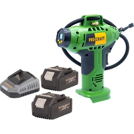 Compressore a batteria Procraft LK20 20 V 11 bar + 2x batteria 4,0 Ah + caricabatteria