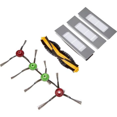 Kit di ricambio (spazzola principale x1, spazzole laterali x4, filtro x3) per Ecovacs Deebot N8/N8 Plus/T8 Pure/Ozmo 950/920 (1/5)