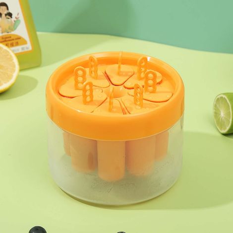 Moule À Glace - Moule À Sorbet Réutilisable En Silicone Alimentaire - 8 Compartiments Avec Couvercle Amovible Anti-débordement - Dimensions 13 x 11 cm - 1 Pièce (1/5)