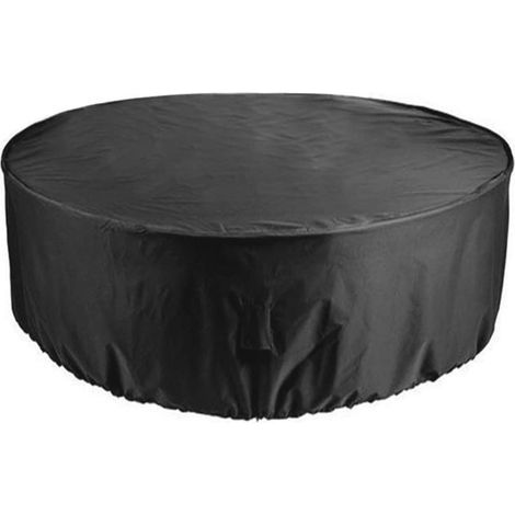 Wasserdichte Schutzhülle für runden Gartentisch, Gartenmöbelabdeckung, schwarz, 160 x 90 cm (1/5)