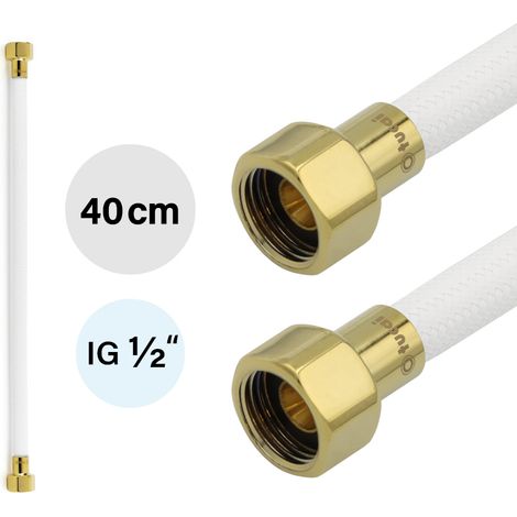 Flexschlauch DN8 IG/IG 1/2" -400mm Weiss Gold (1/5)