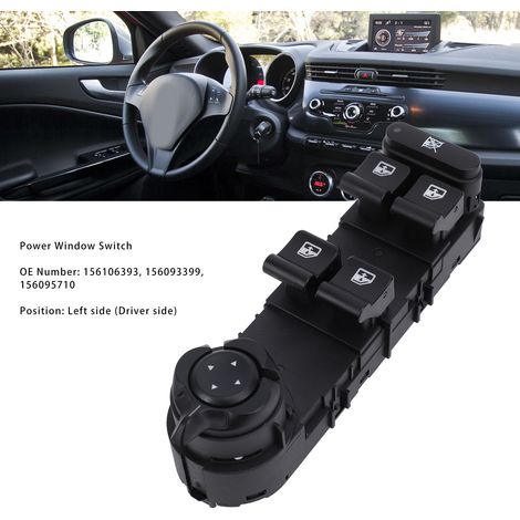 Interruttore alzacristalli lato guidatore, elevata compatibilità, ABS resistente, codice OE 156106393, per Alfa Romeo Giulietta (940) 2010-2020 (1/5)