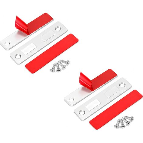 Aimant Porte Placard 2 Pièces Ultra Plat pour Armoire et Tiroir (1/5)