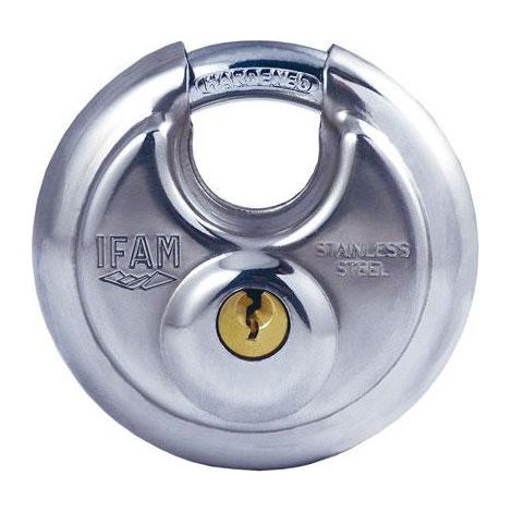Cadenas rond acier inox à clé IFAM circular