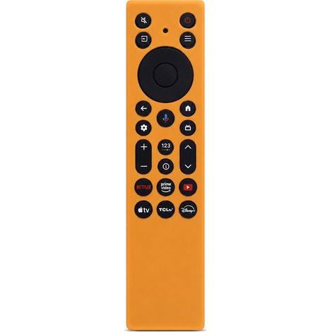 Bright Orange Silicone Case for TV Remote Control, Compatible with TCL RC813A and RC923A, Dustproof and Shockproof (1/5)