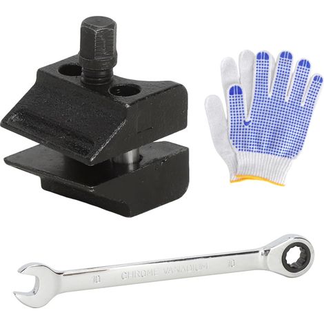 Écarteur de Jambe de Suspension, écarteur de fusée de Direction à moyeu Fendu, Outil d'écartement en Acier Double tête avec clé et Gants, pour Amortisseur, rotule, et Autres véhicules (1/5)