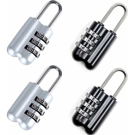 Cadenas à combinaison à 4 chiffres, cadenas à combinaison Triumph Security, cadenas à combinaison pour casier de rangement extérieur, boîte à outils, bagages, vélos (école, extérieur)