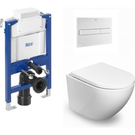 Roca Duplo bajo ventana PL7 bl mat WC susp Round Smart bl br