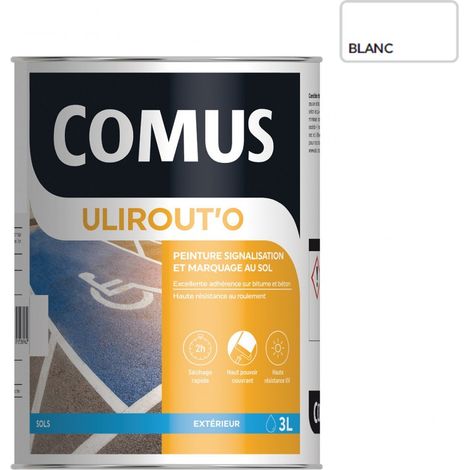 ULIROUT'O BLANC 3L - Peinture pour signalisation et marquage routier en phase aqueuse - COMUS (1/5)