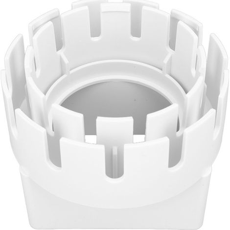 Adaptateur de descente de gouttière en PVC carré 3 x 4 pouces, adaptateur pour tuyau de drainage extérieur blanc (1/5)