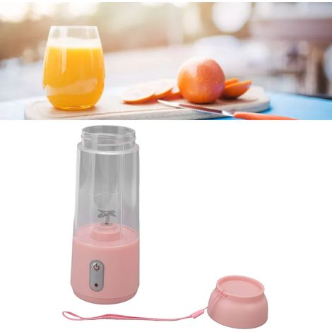Mini extracteur de jus électrique portable sans fil, mini extracteur de jus rechargeable, gobelet rose (1/5)