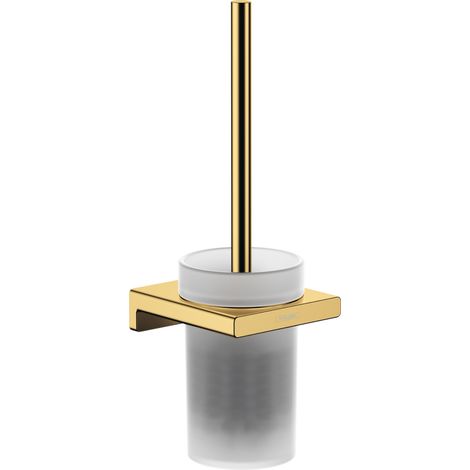 Hansgrohe AddStoris Escobillero de pared de cristal mate, acabado oro pulido (41752990)